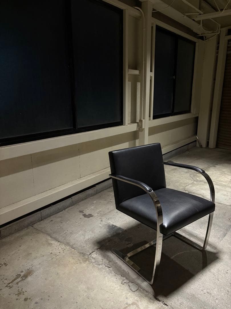 ①正規品knoll ミースファンデルローエ　ブルーノチェア 本革 Bauhaus