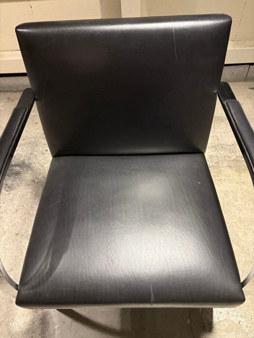 ①正規品knoll ミースファンデルローエ　ブルーノチェア 本革 Bauhaus