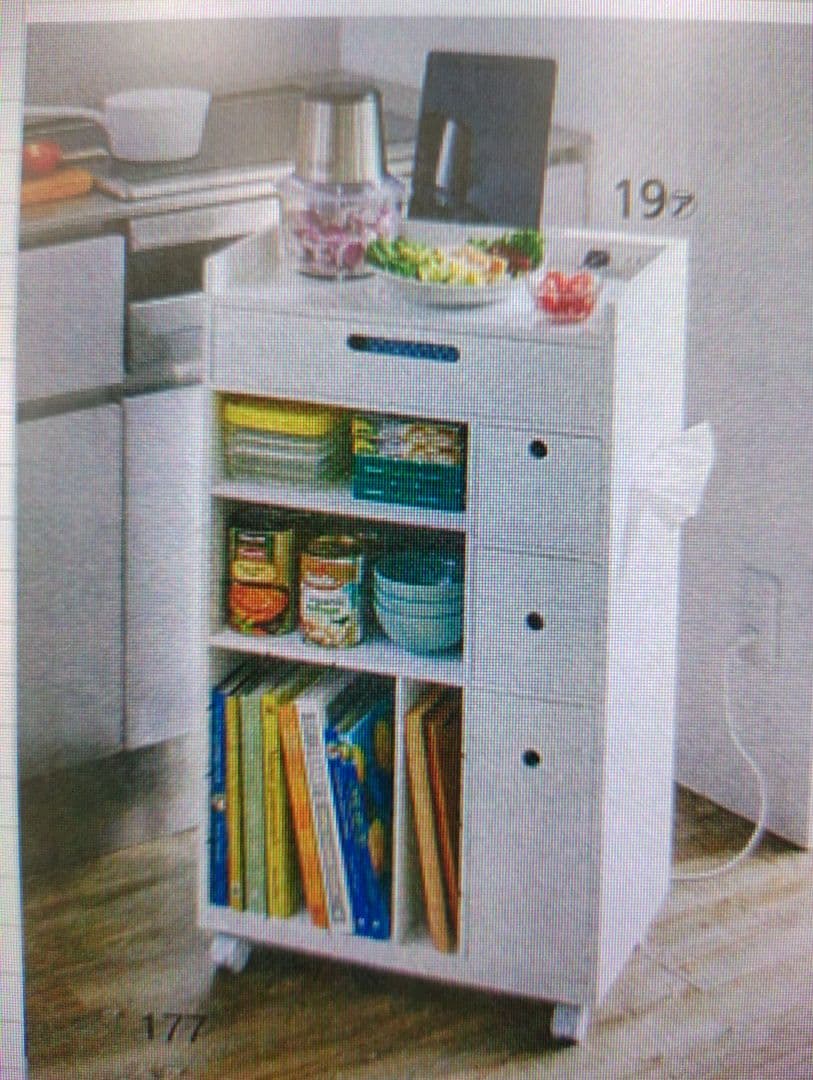 キッチンワゴン no3474ダークブラウン