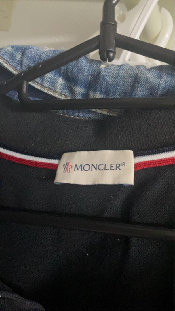 Moncler ネイビー 長袖ポロシャツ【正規品】