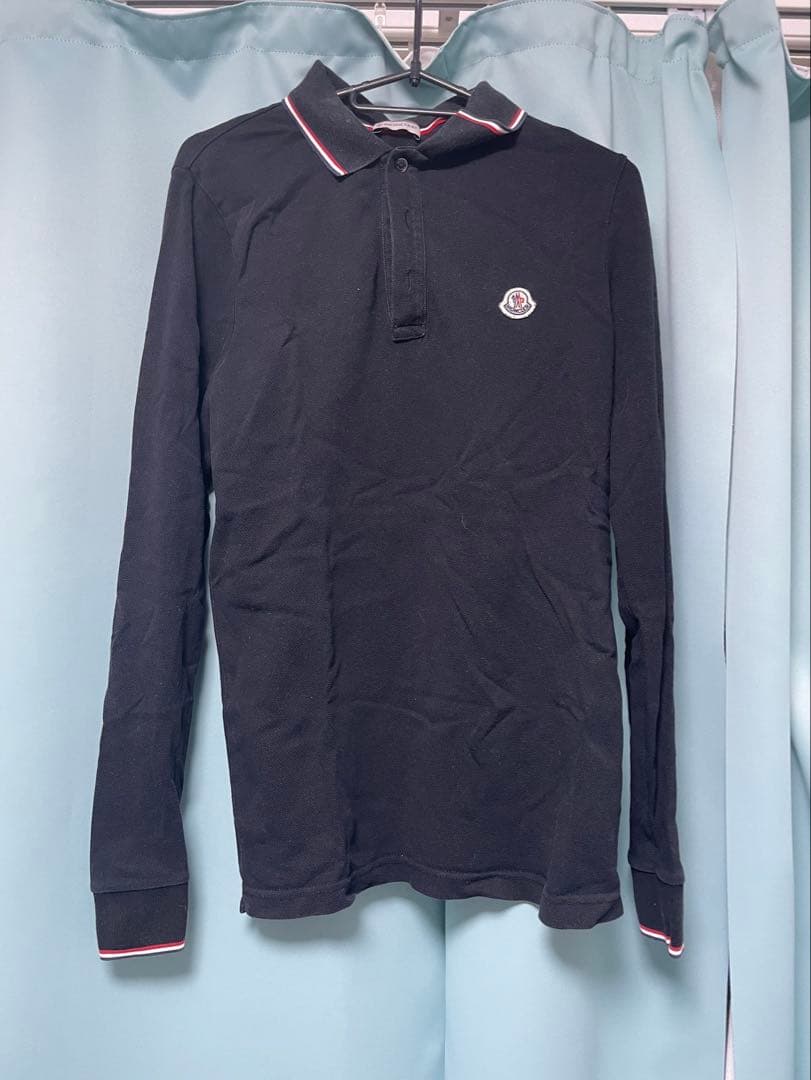 Moncler ネイビー 長袖ポロシャツ【正規品】