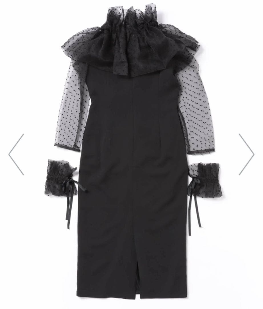 haremode メニーウェイラッフルケープドレス