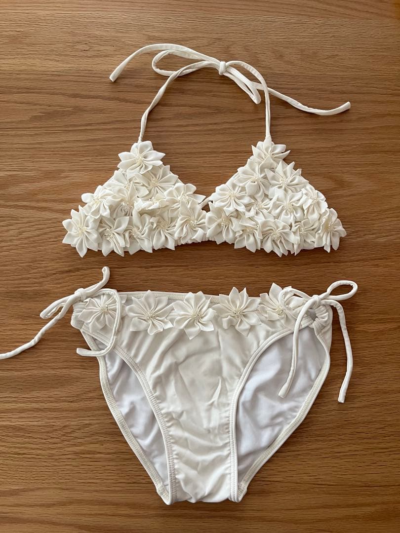 〈sugar〉【三愛】立体フラワービキニ　白
