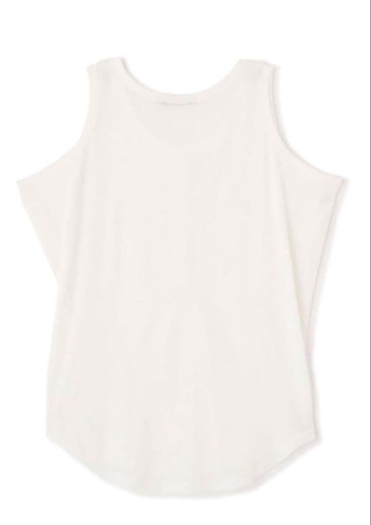 ETRE TOKYO ヘンリーネックエアリータンクトップ　ホワイト