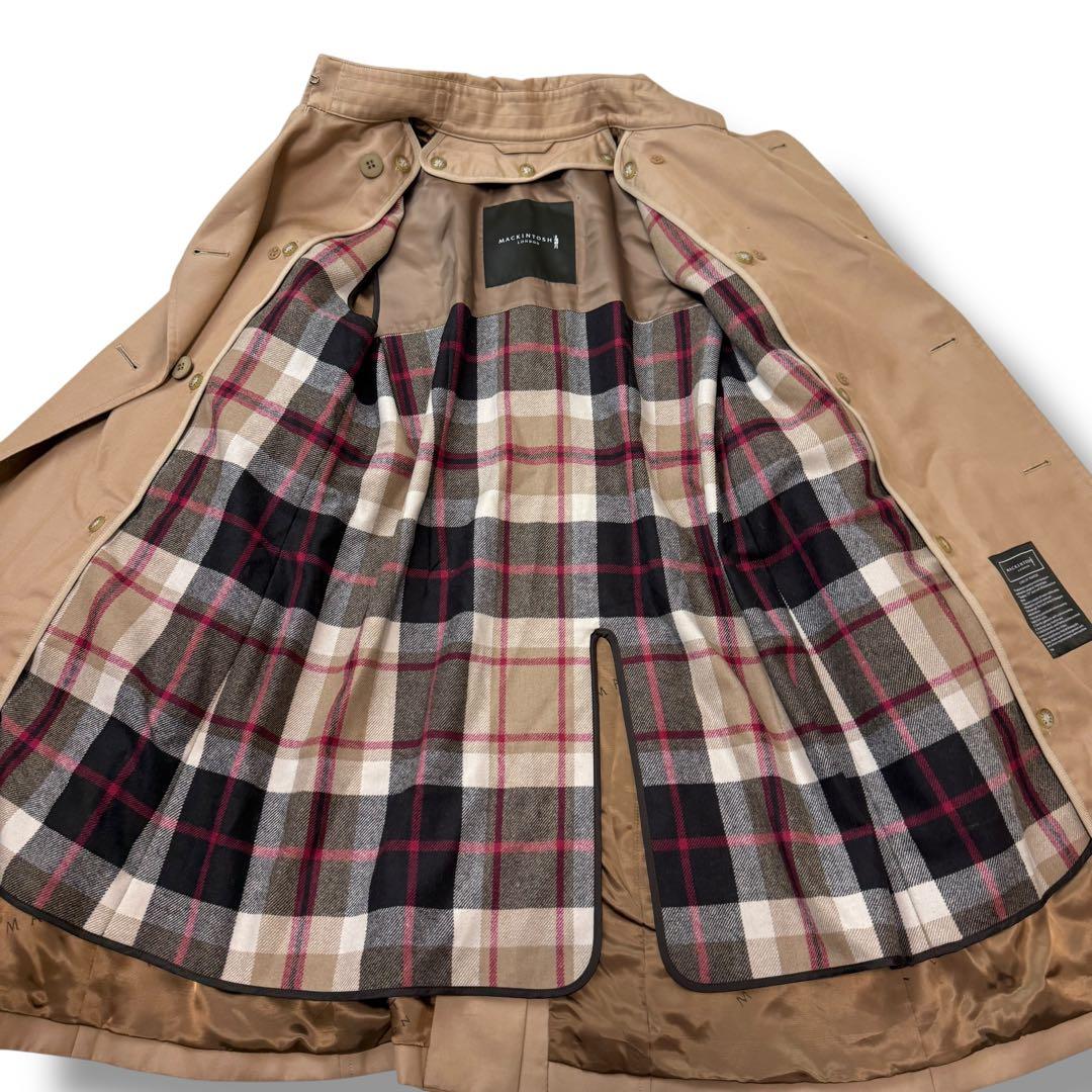 美品 マッキントッシュロンドン 995 トレンチコート チェック ライナー