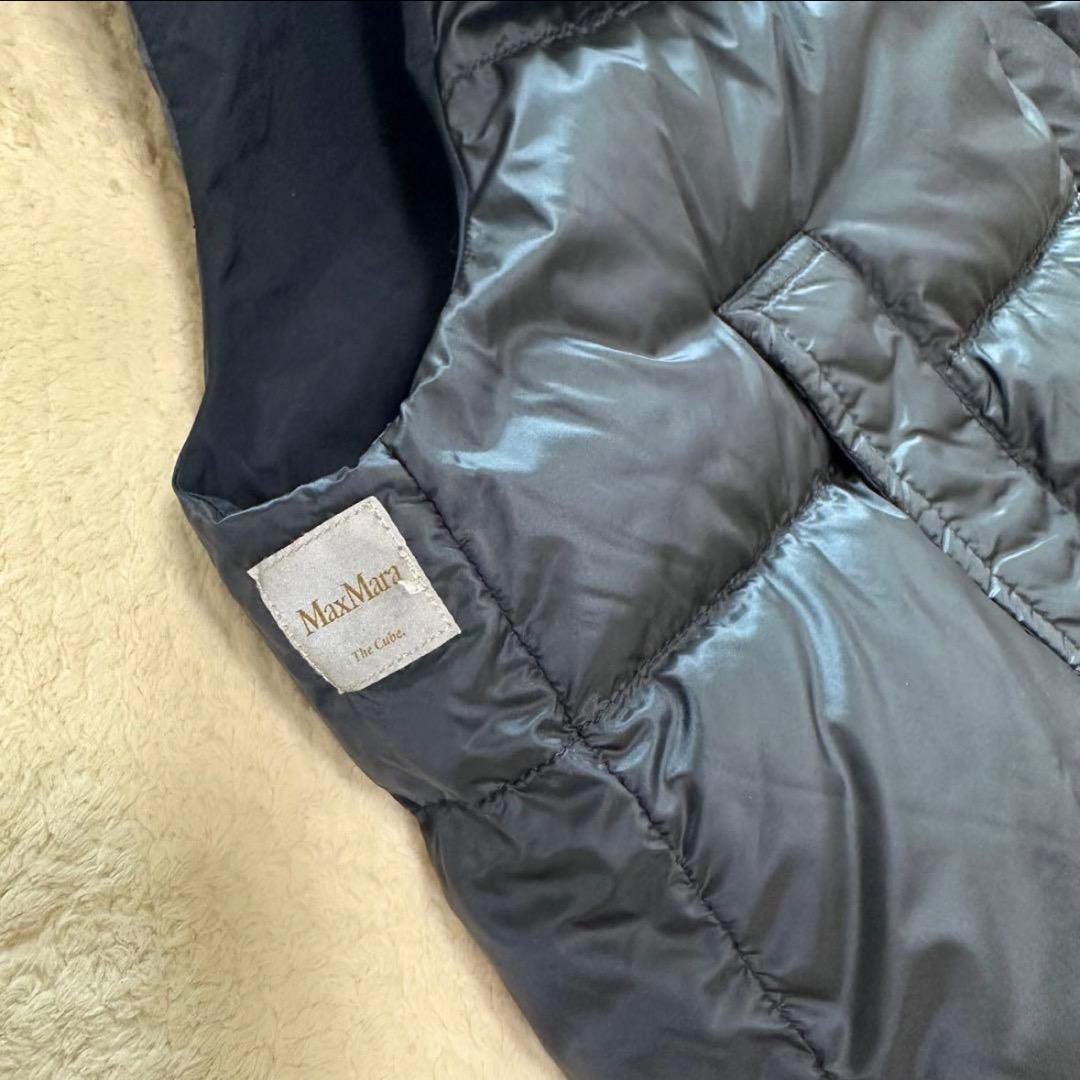 Max Mara　フーディリバーシブルテクニカルダウン ロングジレ　ネイビー