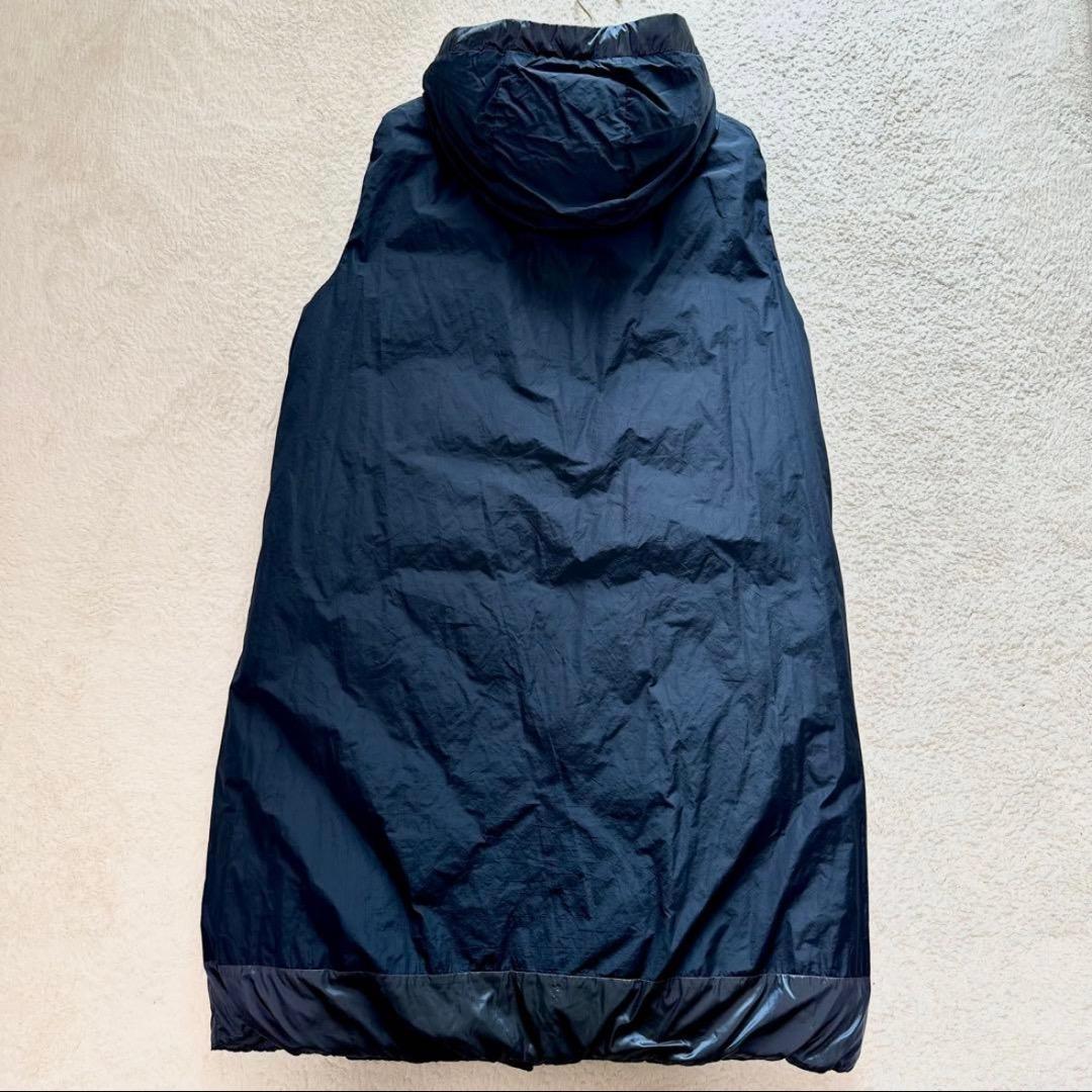 Max Mara　フーディリバーシブルテクニカルダウン ロングジレ　ネイビー