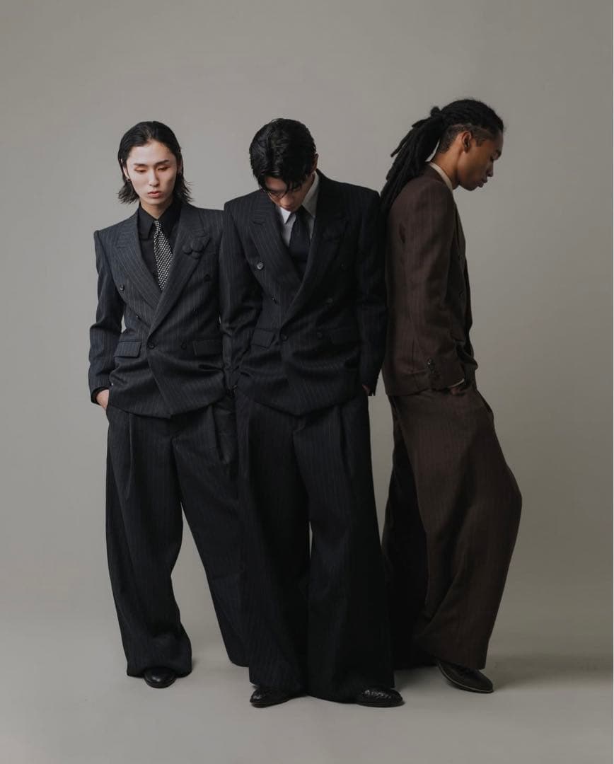 GROSGRAIN ストライプ ダブルブレストスーツセット