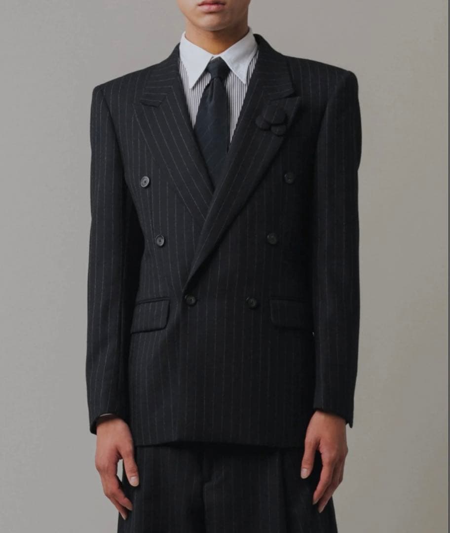 GROSGRAIN ストライプ ダブルブレストスーツセット