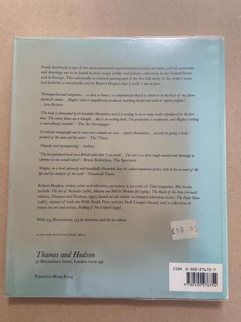 稀少　Frank Auerbach 画集 1992/8/1