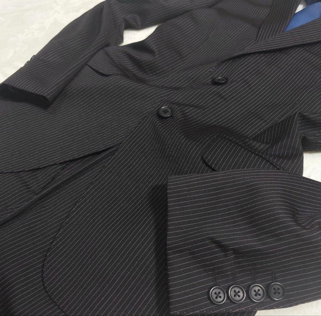 【美品/希少】ポールスミス×ロロピアーナストライプスーツ☆シルク混☆裏地花柄☆M