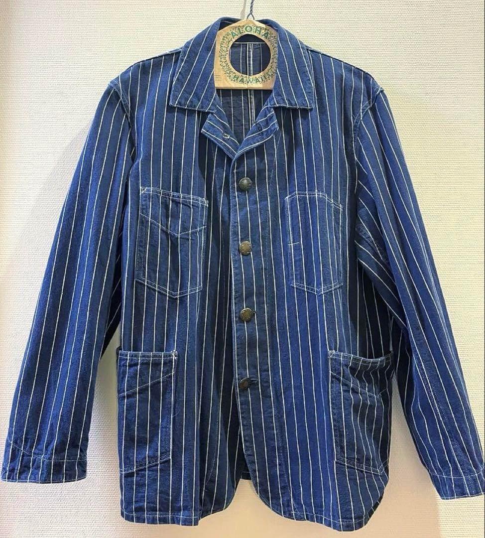 HEADLIGHT　WOVEN STRIPE DENIM WORK COAT