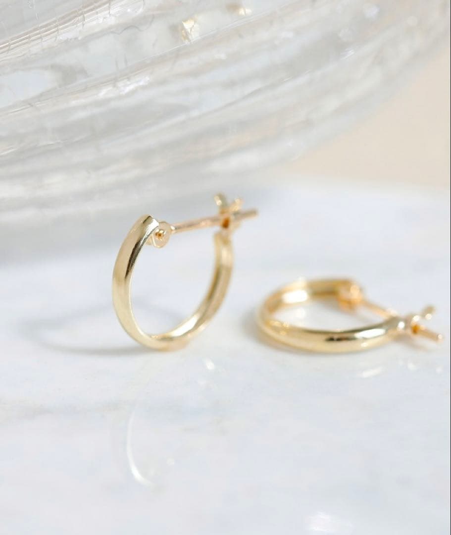 ANEMONE K10 ミニフープピアス イエローゴールド
