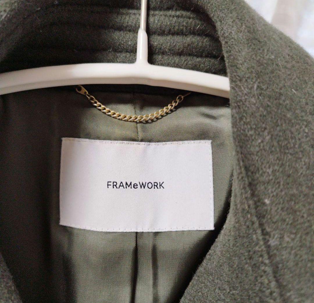 年始限定価格［美品］FRAMeWORK ラムリバーメルトン ピーコート 36