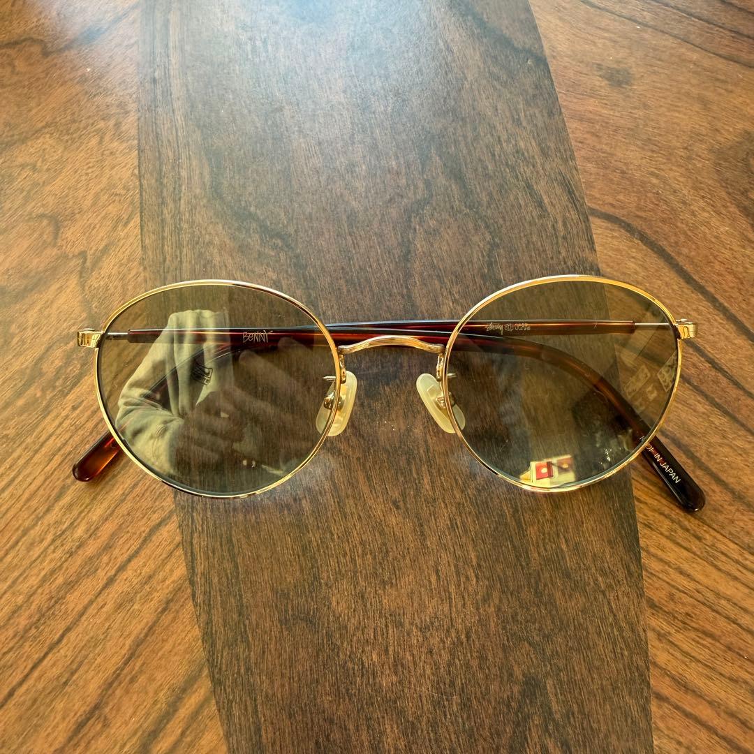 stussy サングラス　benny ゴールド×べっ甲