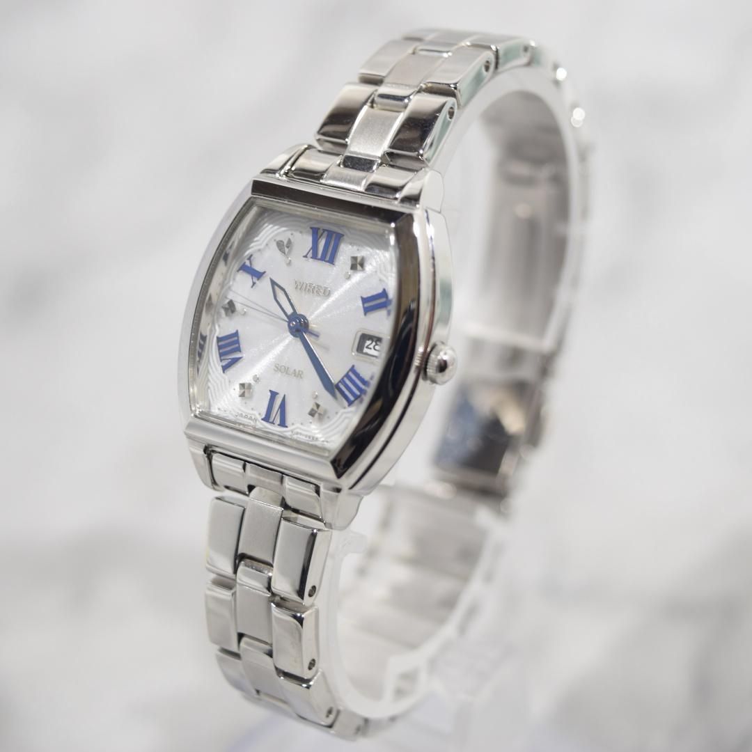 超美品 SEIKO セイコー WIRED ソーラー時計 レディース デイデイト
