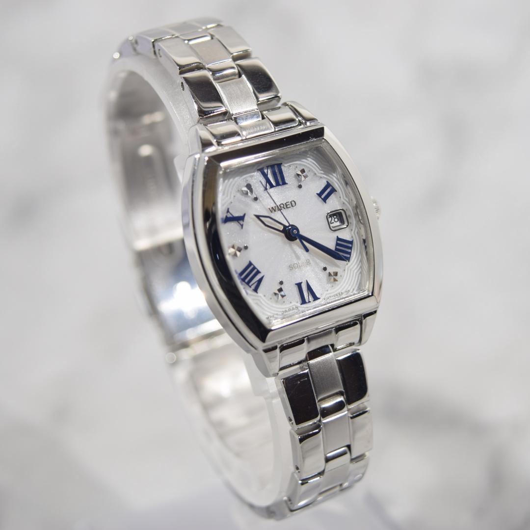 超美品 SEIKO セイコー WIRED ソーラー時計 レディース デイデイト