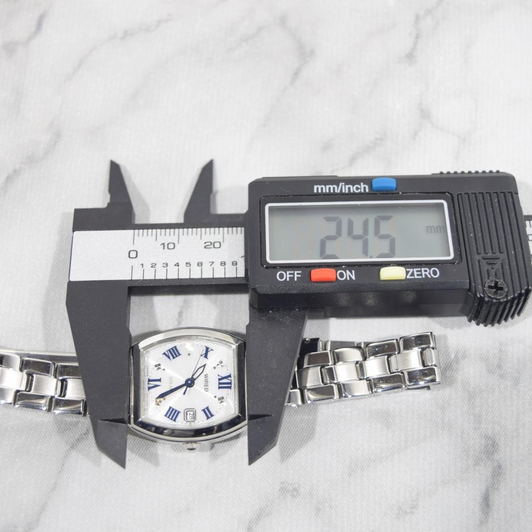 超美品 SEIKO セイコー WIRED ソーラー時計 レディース デイデイト