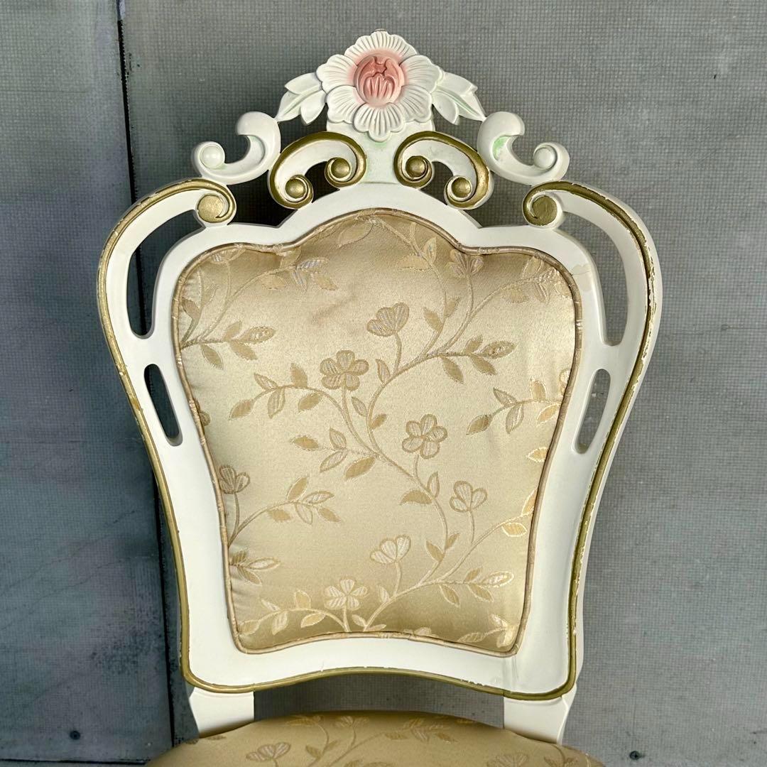 ❖ 王妃気分のアンティーク調クロシオチェア ❖ロココ調　アンティーク風　手彫猫足