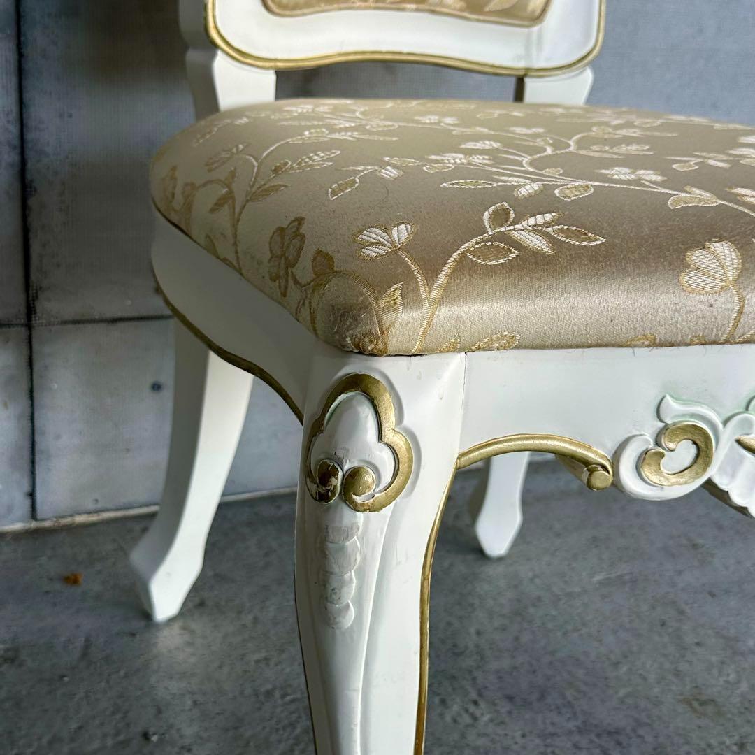 ❖ 王妃気分のアンティーク調クロシオチェア ❖ロココ調　アンティーク風　手彫猫足