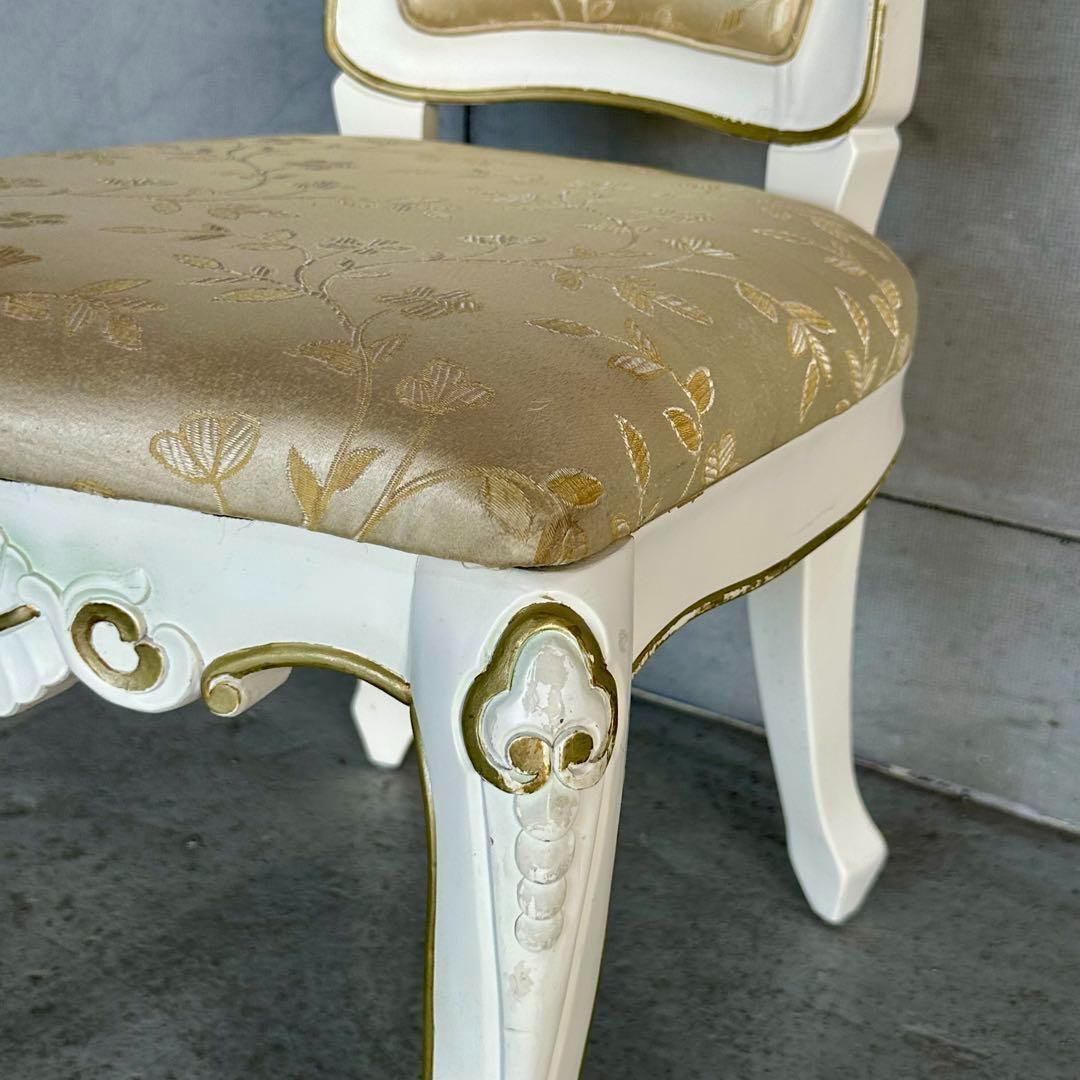 ❖ 王妃気分のアンティーク調クロシオチェア ❖ロココ調　アンティーク風　手彫猫足