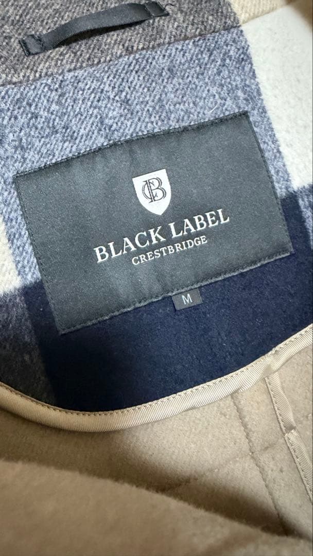 ブラックレーベル　ダッフルコート　メンズ　チェック