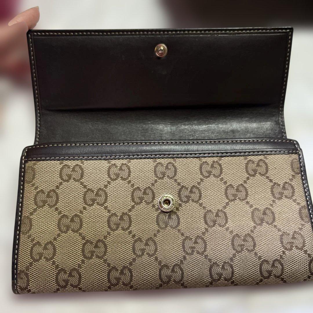 本日限定価格　GUCCI グッチ　二つ折り長財布　GGキャンバス　ラブリーハート