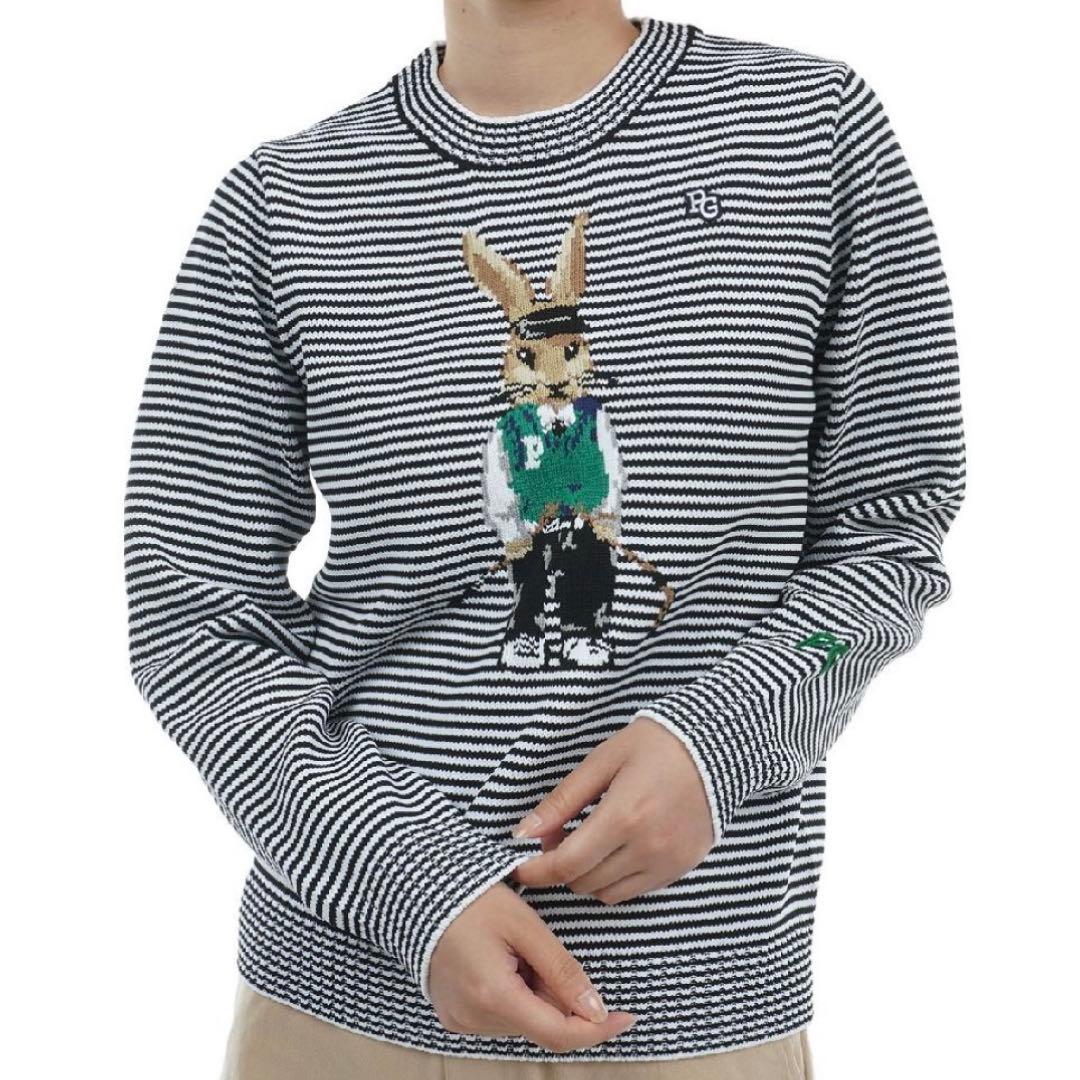 【即発送】極美品　パーリーゲイツ ニット ボーダーセーター　定価４万円