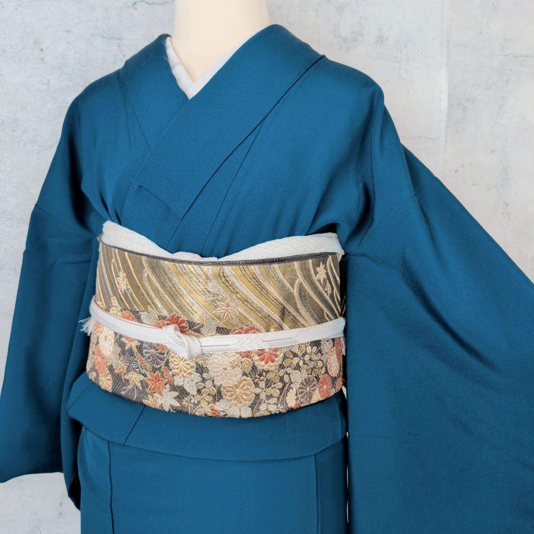 色無地　着物　フルセット　正絹　O4