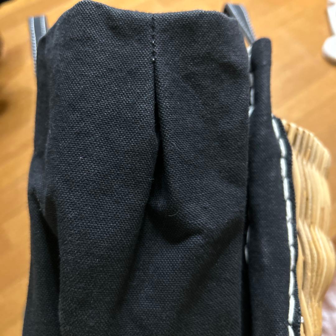 エバゴス　キャンバス　カゴポケット付きトート