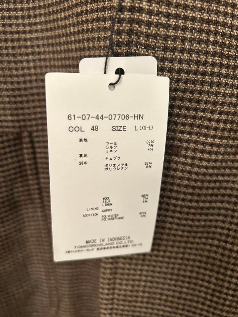 ブラウン チェック柄 テーラードジャケット