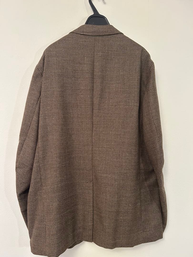 ブラウン チェック柄 テーラードジャケット