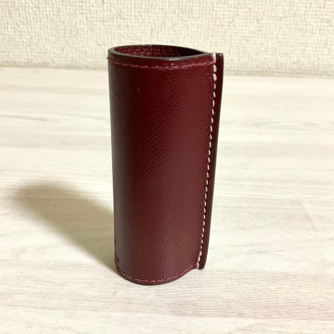 HERMES エルメス リップケース カバー 箱付き レザー ルージュH