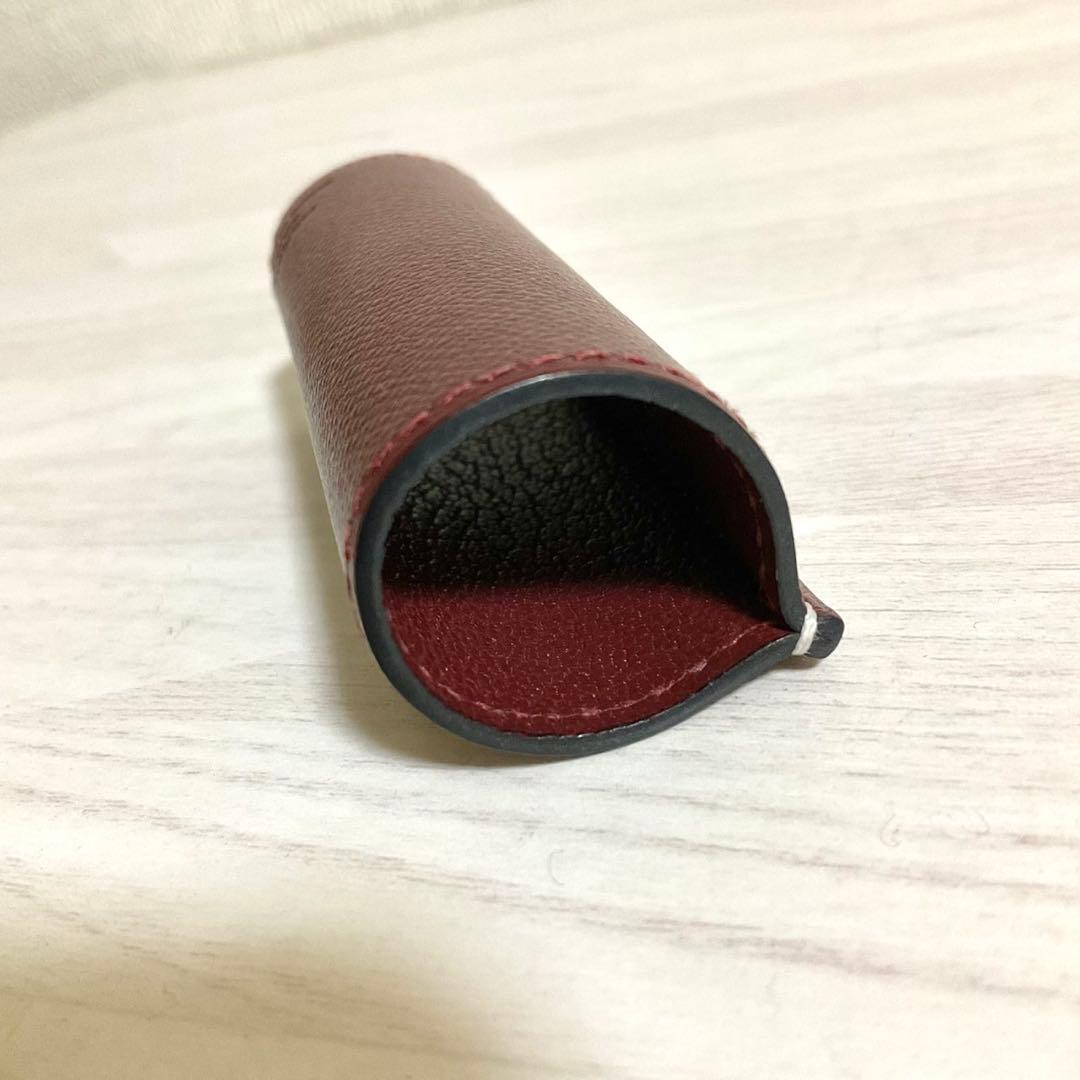 HERMES エルメス リップケース カバー 箱付き レザー ルージュH