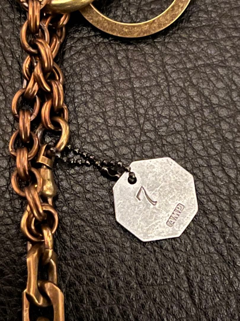 アンプジャパン　ウォレットチェーン　　ブラス製　ダブルクリップ　タグ付き