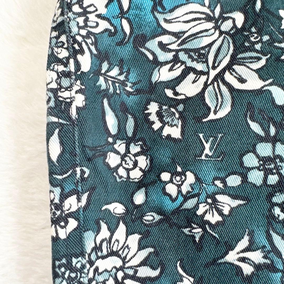極美品✨LOUIS VUITTON ルイヴィトン 花柄 パンツ LVロゴ 総柄