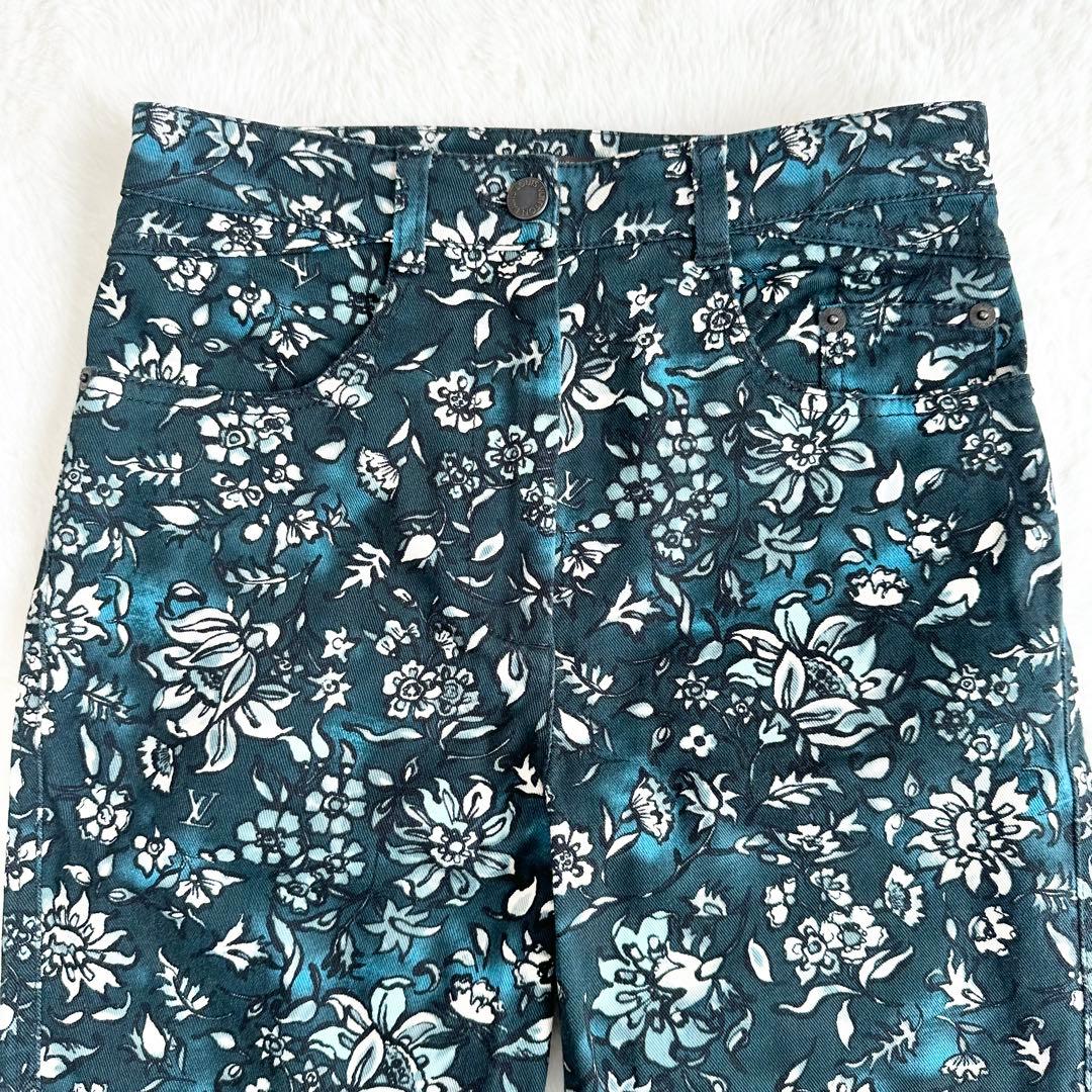 極美品✨LOUIS VUITTON ルイヴィトン 花柄 パンツ LVロゴ 総柄