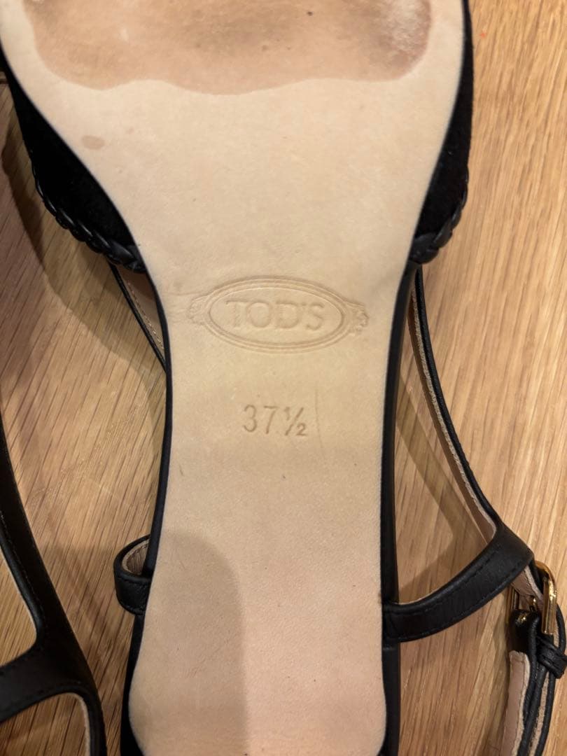 Tod's トッズ　ブラック　フラットシューズ　37 1/2