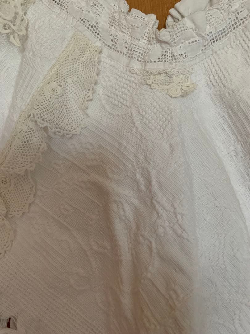 ハンドメイド作家様　アンティークブティ　ポンチョ