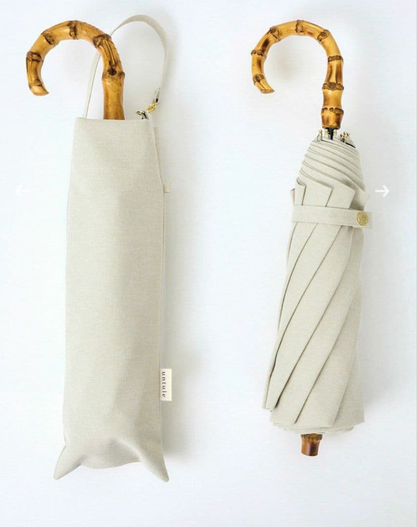 untule♡新品 2段折EASY 日傘 アイボリー