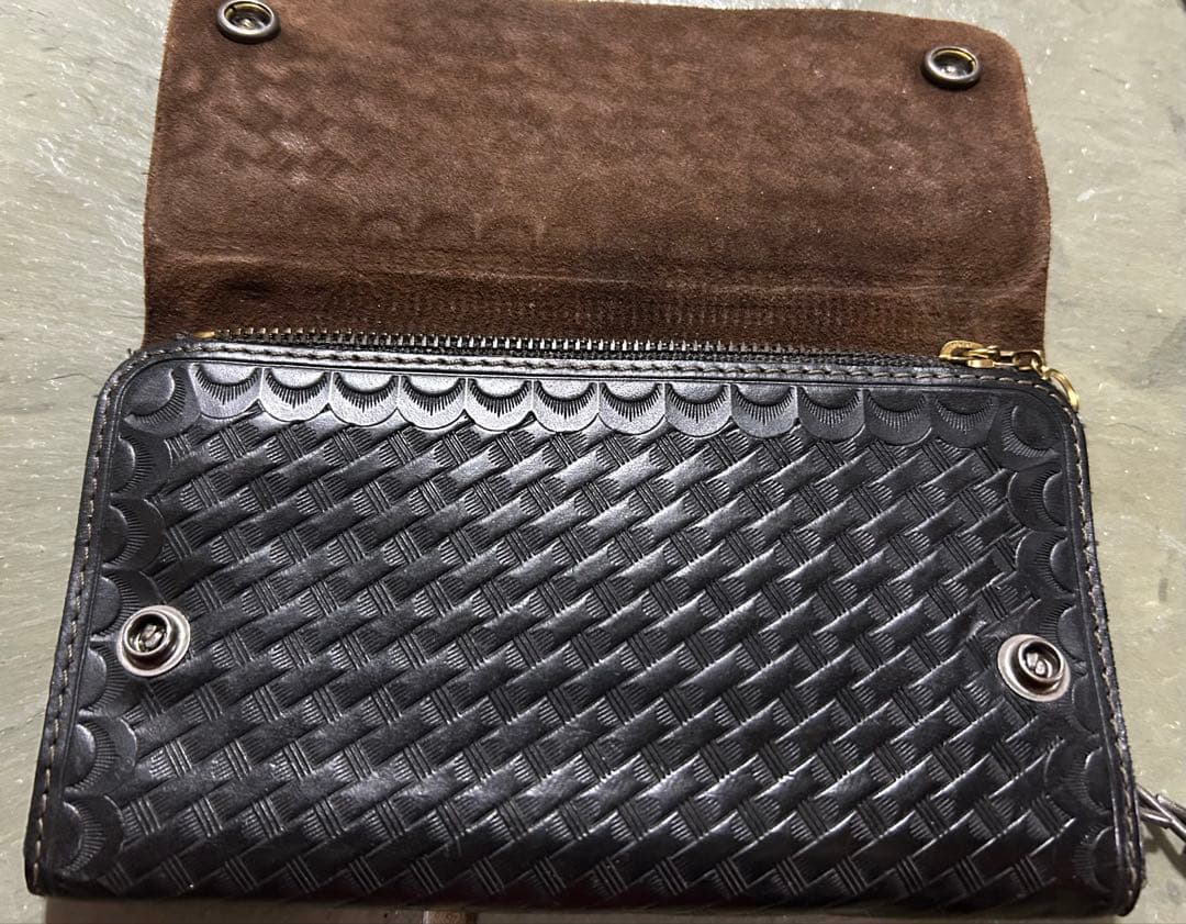 RRL ダブルアールエル 切替レザー チェーンウォレット