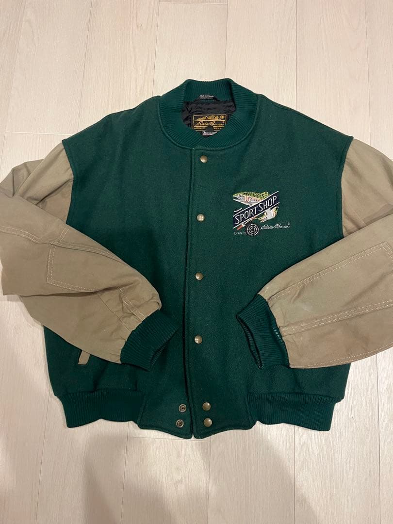 eddiebauer エディバウアー　スタジャン　アワードジャケット　黒タグ