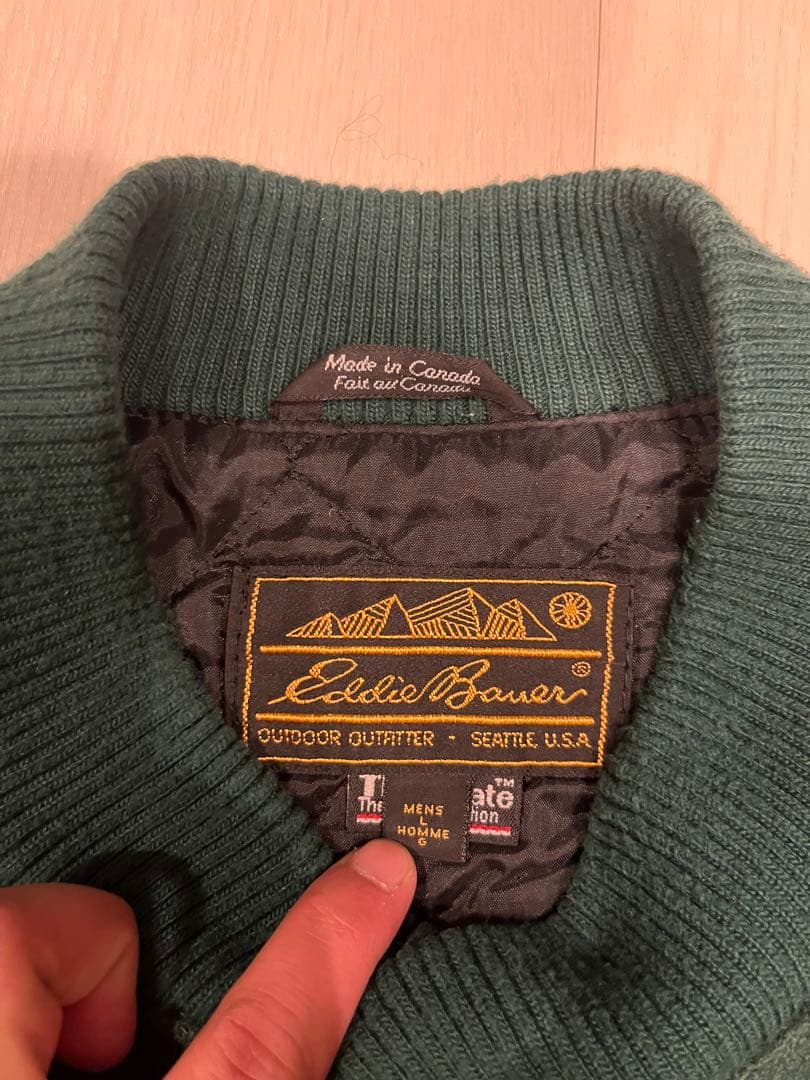 eddiebauer エディバウアー　スタジャン　アワードジャケット　黒タグ