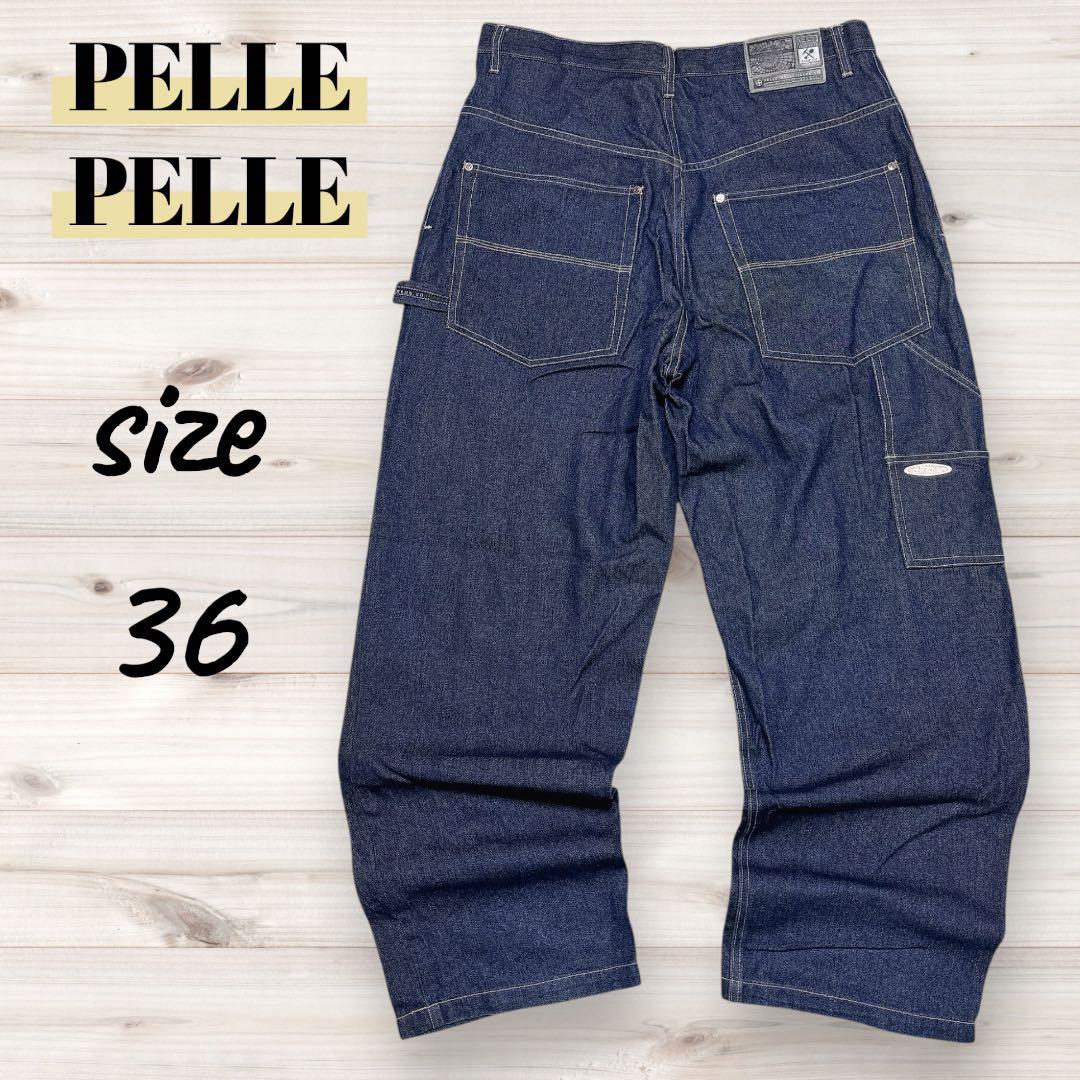 レイジ 様★pelle pelleペインターデニム バギー 極太 ワイド 36