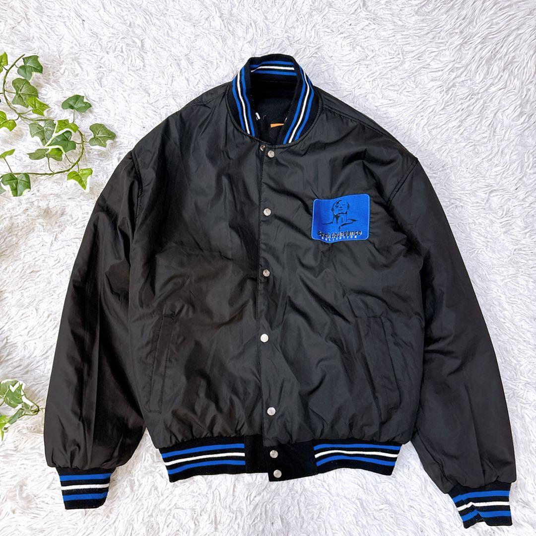 JH DESIGN リバーシブル 袖レザー 刺繍ロゴ スタジャン　3XL