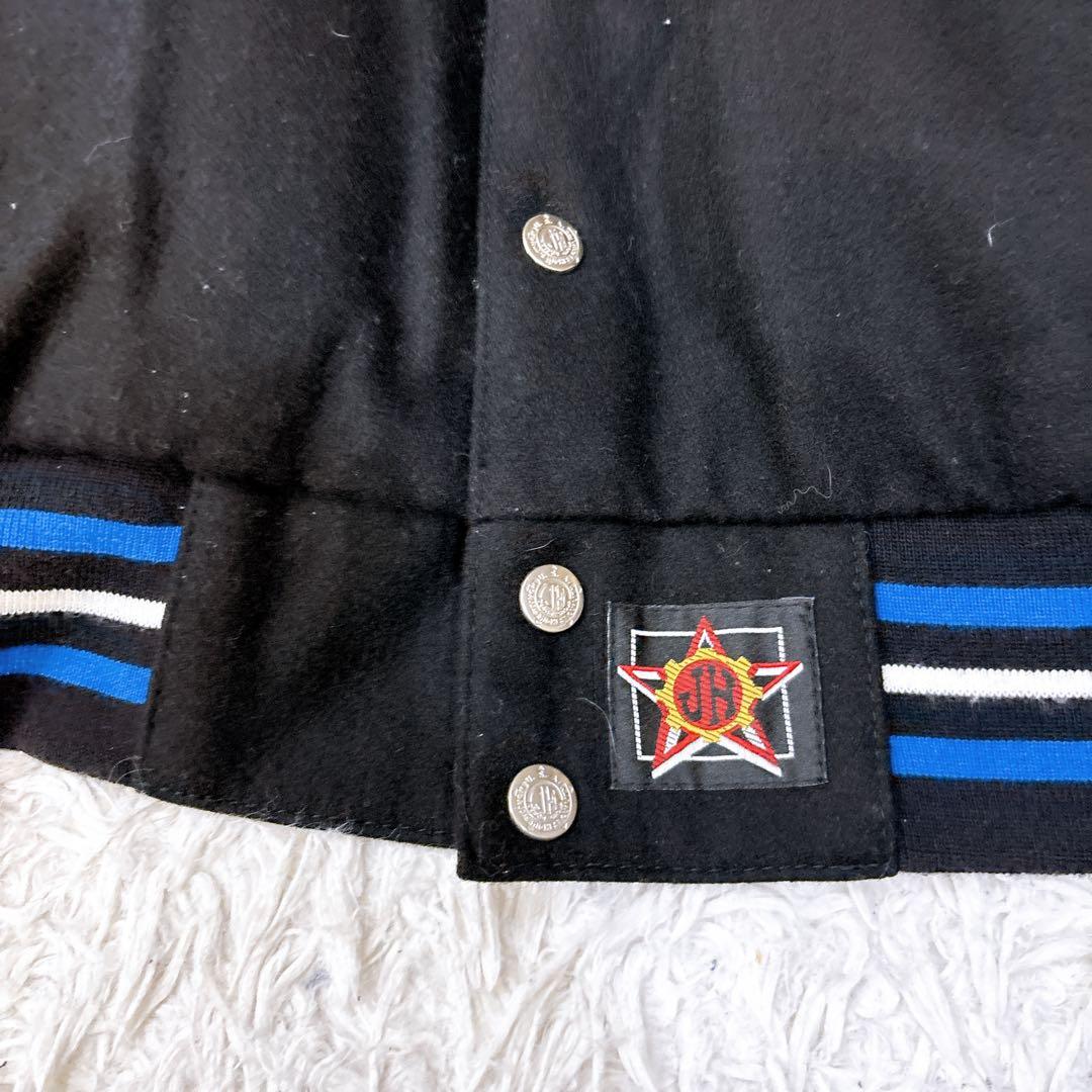 JH DESIGN リバーシブル 袖レザー 刺繍ロゴ スタジャン　3XL