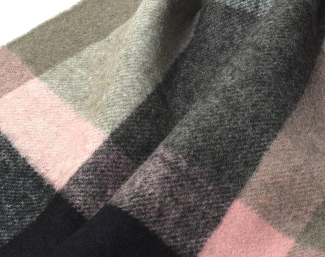 未使用 ブラックレーベル クレストブリッジ カシミヤ混 リバーシブル マフラー