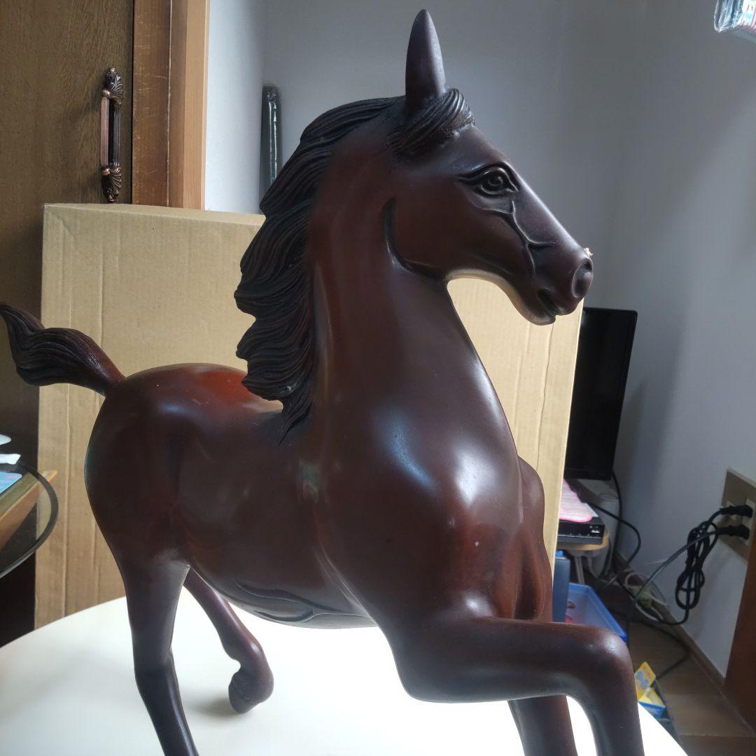 ブロンズ製馬の彫刻 約50ｃｍ、10.2キロ、 ダークブラウン