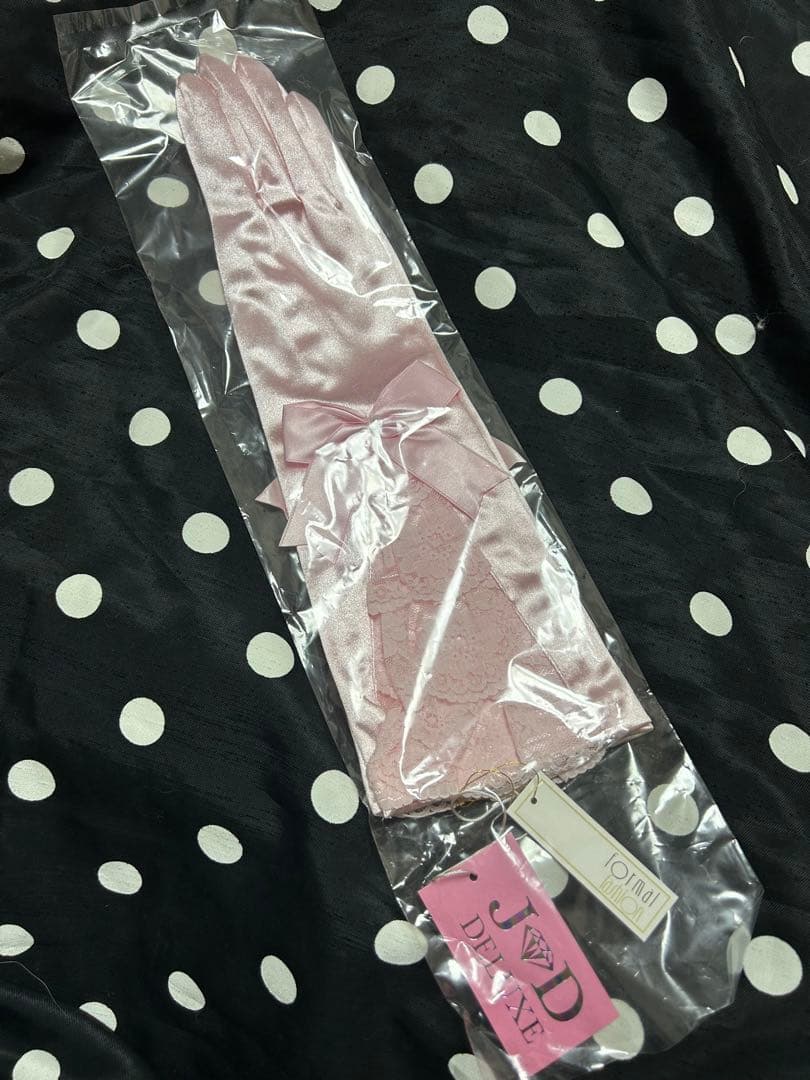 JESUS DIAMANTE シンデレラグローブ　ピンク　リボン　未使用　日本製
