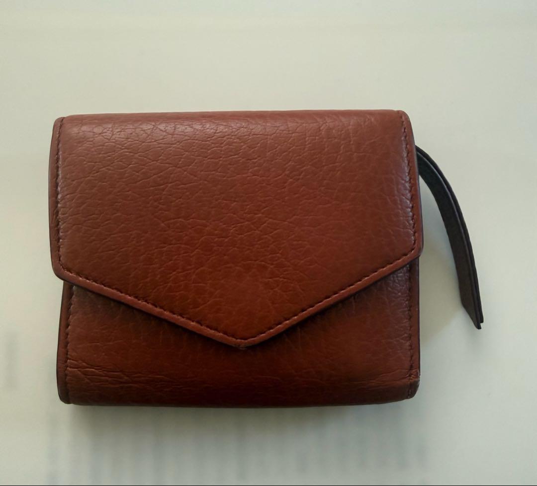 マルジェラ　財布　margiela 赤　レッド　三つ折り財布